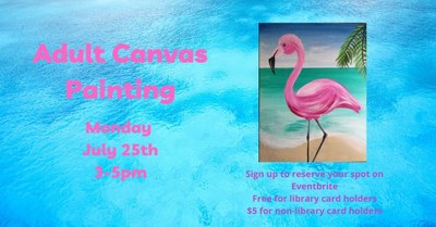 Adult Flamingo Canvas Painting