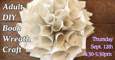 Book Wreath Craft Book Wreath Craft