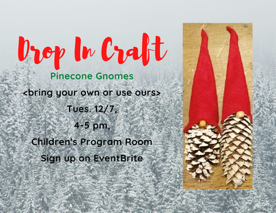 Drop In Craft: Pinecone Gnomes