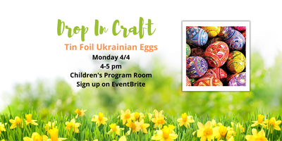 Drop-in Craft: Tin Foil Ukrainian Eggs Drop-in Craft: Tin Foil Ukrainian Eggs