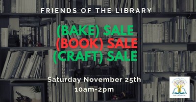 Friends' Book, Bake, & Craft Sale! Friends' Book, Bake, & Craft Sale!