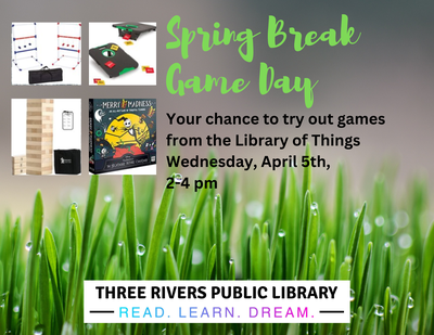 Game Day at the Library Game Day at the Library