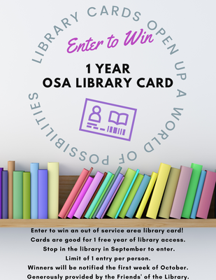 Library Card Giveaway! Library Card Giveaway!