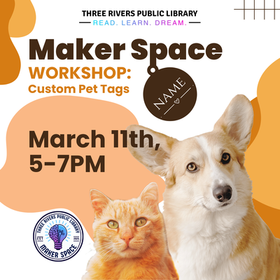 Marker Space Workshop: Custom Pet Tags Marker Space Workshop: Custom Pet Tags