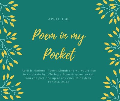 National Poetry Month National Poetry Month