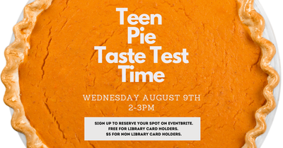Pie Taste Test Pie Taste Test
