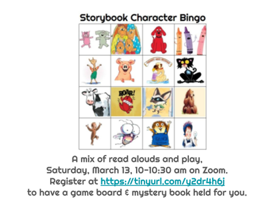 Storybook Character Bingo Storybook Character Bingo