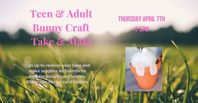 Take & Make Bunny Craft Take & Make Bunny Craft