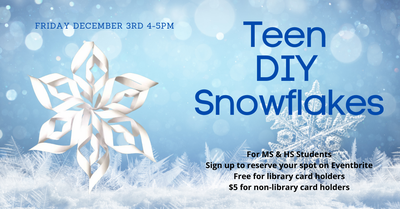 Teen DIY Snowflakes Teen DIY Snowflakes