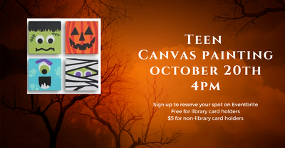 Teen Halloween Canvas Painting