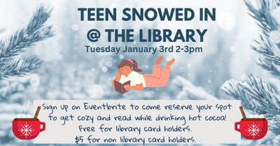 Teen Snowed in the Library