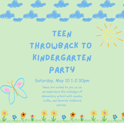 Teen Throwback to Kindergarten Party Teen Throwback to Kindergarten Party